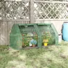Invernadero de Exterior con Cubierta Doble Ventanas y Marco de Acero para Cultivar Plantas Flores 180x90x90 cm V... - Ogal.Es
