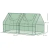 Invernadero de Exterior con Cubierta Doble Ventanas y Marco de Acero para Cultivar Plantas Flores 180x90x90 cm V... - Ogal.Es