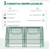 Invernadero de Exterior con Cubierta Doble Ventanas y Marco de Acero para Cultivar Plantas Flores 180x90x90 cm V... - Ogal.Es