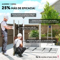 Cobertizo de Jardín Exterior 4,4 m² 240x206x198 cm con Base Puerta Corredera y Cerradura Armario para Jardín Teca - Ogal.Es