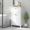 Mueble de Baño Columna de Baño con Cajón 2 Puertas y Estantes Ajustables Armario de Baño Moderno 60x30x102,5 cm ... - Ogal.Es