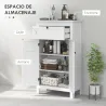 Mueble de Baño Columna de Baño con Cajón 2 Puertas y Estantes Ajustables Armario de Baño Moderno 60x30x102,5 cm ... - Ogal.Es