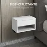 Juego de 2 Mesitas de Noche Colgantes Mesillas de Noche con Cajón para Dormitorio 37x32x21 cm Blanco - Ogal.Es