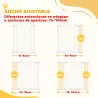Puerta para Perros con Ancho Ajustable 76-104 cm Barrera de Seguridad con 2 Extensiones y Doble Bloqueo Blanco - Ogal.Es