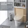Mueble sobre Inodoro con 2 Puertas Estantes Abiertos y Estante Ajustable Mueble para Baño 66x23x178 cm Blanco - Ogal.Es