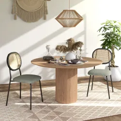 Pack de 2 Sillas de Comedor con Respaldo de Ratán Sintético y Marco de Acero para Salón 44x54x87 cm Verde Oscuro... - Ogal.Es