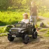 Coche Eléctrico para Niños con Batería 12V Mando a Distancia Velocidad Ajustable USB Faros Bocina Negro - Ogal.Es