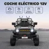 Coche Eléctrico para Niños con Batería 12V Mando a Distancia Velocidad Ajustable USB Faros Bocina Negro - Ogal.Es