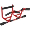 Barra de Dominadas de Pared Carga 150 kg para Ejercicio y Entrenamiento en Casa Gimnasio Rojo y Negro - Ogal.Es