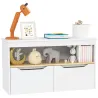 Estantería para Juguetes Infantil con 2 Cajones y Compartimento para Salón Dormitorio Sala de Juegos 80x30x45 cm... - Ogal.Es