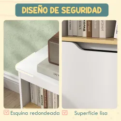 Estantería para Juguetes Infantil con 2 Cajones y Compartimento para Salón Dormitorio Sala de Juegos 80x30x45 cm... - Ogal.Es