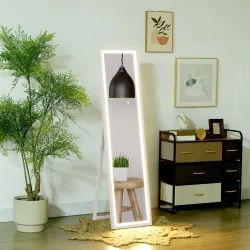 Espejo de Cuerpo Entero con Luz LED 160x40 cm con Iluminación de 3 Colores Táctil Inteligente Función de Memoria... - Ogal.Es