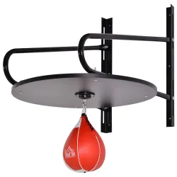 Pera de Boxeo con Soporte de Pared Giratorio para Practicar Técnica y Reflejos 60x73x80 cm Negro y Rojo - Ogal.Es