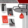 Pera de Boxeo con Soporte de Pared Giratorio para Practicar Técnica y Reflejos 60x73x80 cm Negro y Rojo - Ogal.Es