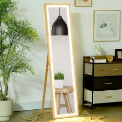Espejo de Cuerpo Entero con Luz LED 160x40 cm con Iluminación de 3 Colores Táctil Inteligente Función de Memoria... - Ogal.Es