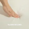 Sofá de 2 Plazas Tapizado en Lino con Reposabrazos y Patas de Madera Carga 250 kg para Dormitorio Oficina Crema - Ogal.Es