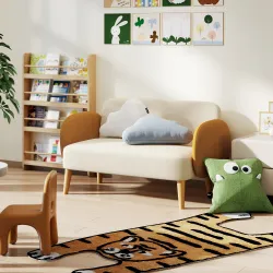 Sofá de 2 Plazas Tapizado en Terciopelo con Reposabrazos y Patas de Madera Sofá Pequeño Carga 240 kg 130x74x76 c... - Ogal.Es