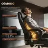 Silla de Oficina con 7 Puntos de Masaje con Reposapiés Retráctil Altura Ajustable Control Remoto y Tejido de PU ... - Ogal.Es