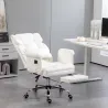 Silla de Oficina con 6 Puntos de Masaje Reposapiés Retráctil Altura Ajustable Control Remoto y Soporte Lumbar 69... - Ogal.Es