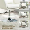 Sillón para Salón Giratorio 360° con Altura Ajustable Respaldo Envolvente Reposabrazos y Cojín 60x60x79-91 cm Bl... - Ogal.Es