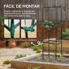 Juego de 3 Enrejados de Jardín Soportes para Plantas Trepadoras con Marco de Acero 38x38x182 cm Verde - Ogal.Es