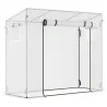 Invernadero de Exterior con Ventanas y Marco de Acero Invernadero para Cultivar Tomates Flores 200x76x168 cm Blanco - Ogal.Es