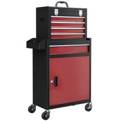 Carro de Herramientas Caja de Herramientas de Acero Carro de Taller con Ruedas Puerta y Cajones para Taller Gara... - Ogal.Es