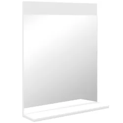 Espejo de Baño de Pared con Estante Abierto Espejo para Entrada Pasillo 50x12x60 cm Blanco - Ogal.Es