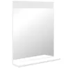 Espejo de Baño de Pared con Estante Abierto Espejo para Entrada Pasillo 50x12x60 cm Blanco - Ogal.Es