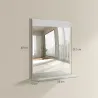 Espejo de Baño de Pared con Estante Abierto Espejo para Entrada Pasillo 50x12x60 cm Blanco - Ogal.Es