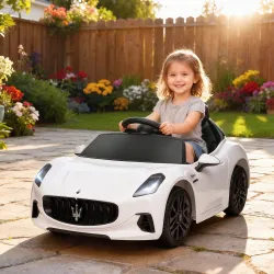 Coche Eléctrico Infantil Maserati Gran Turismo Folgore con Batería 12V Mando a Distancia Faros Bocina Música MP3... - Ogal.Es