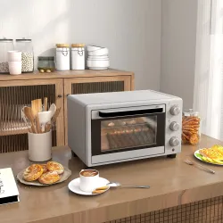Horno Sobremesa de 21L 1400W Mini Horno Eléctrico Temporizador hasta 60min y Temperatura Regulable hasta 230? Pl... - Ogal.Es