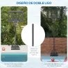 Canasta de Baloncesto de Exterior 2 en 1 con Altura Ajustable 230-305 cm Aro de Baloncesto con Soporte Ruedas Ba... - Ogal.Es
