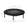 Trampolín de Fitness Ø102 cm Cama Elástica Plegable con Marco de Acero Antideslizantes Carga 100 kg Rojo - Ogal.Es