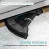 Trampolín de Fitness Ø102 cm Cama Elástica Plegable con Marco de Acero Antideslizantes Carga 100 kg Azul - Ogal.Es