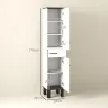 Armario Alto de Baño con Cajón 2 Puertas y Estantes Ajustable Mueble Auxiliar de Baño Anti-vuelco 34x32x170 cm B... - Ogal.Es