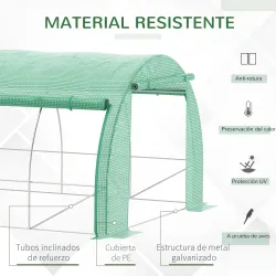Invernadero de Túnel 6x3x2 m con Puerta y 12 Ventanas de Malla Enrollables Invernadero de Huerto para Patio Jard... - Ogal.Es