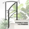 Barandilla de Escalera 71 cm con Kit de Instalación Ángulo Ajustable para 1-3 Escalones para Exterior Terraza Negro - Ogal.Es