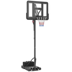 Canasta de Baloncesto para Exteriores/Interiores Altura Ajustable 235-305 cm con Ruedas Base Rellenable Bolsa de... - Ogal.Es