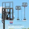 Canasta de Baloncesto para Exteriores/Interiores Altura Ajustable 235-305 cm con Ruedas Base Rellenable Bolsa de... - Ogal.Es