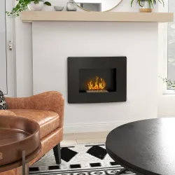 Chimenea de Bioetanol de Pared con Tanque de 0,9 L Tiempo de Combustión 3,3H para Interiores 15-20 m² 66x16x52 c... - Ogal.Es