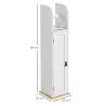 Columna de Baño Armario de Baño con Compartimento Abierto Puerta 2 Estantes Ajustables y Portarrollo 20x20x80 cm... - Ogal.Es