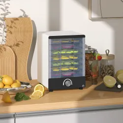 Deshidratador de Alimentos 350W con 7 Bandejas Temperatura Ajustable 40-70 ? para Frutas Golosinas para Mascotas... - Ogal.Es