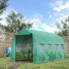 Invernadero de Túnel 4x2x2 m con 8 Ventanas de Malla y Puerta Invernadero de Huerto para Patio Jardín Verde - Ogal.Es