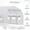 Invernadero de Túnel 4x2x2 m con 8 Ventanas de Malla y Puerta Invernadero de Huerto para Patio Jardín Verde - Ogal.Es