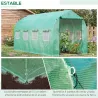 Invernadero de Túnel 4x2x2 m con 8 Ventanas de Malla y Puerta Invernadero de Huerto para Patio Jardín Verde - Ogal.Es