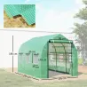 Invernadero de Túnel 3x2x2 m con 6 Ventanas de Malla y Puerta Invernadero de Huerto para Patio Jardín Verde - Ogal.Es