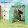 Invernadero de Túnel 3x2x2 m con 6 Ventanas de Malla y Puerta Invernadero de Huerto para Patio Jardín Verde - Ogal.Es