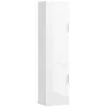 Columna de Baño de Pared con Estantes Ajustables y 2 Puertas Mueble de Baño Moderno 40x30x160 cm Blanco - Ogal.Es