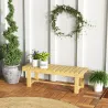 Banco de Jardín de Madera de Abeto de 2 Plazas para Jardín o Terraza Soporta hasta 250 kg 110x38x35 cm Natural - Ogal.Es